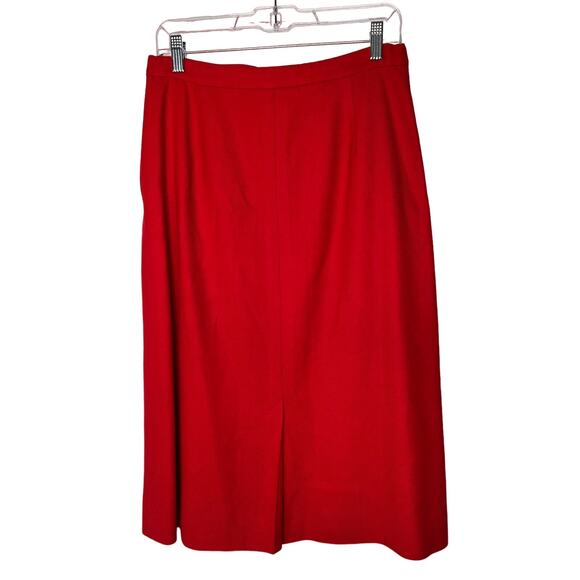 Pendleton 10 Matching 2-Piece 100% Wool Suit Set Blazer A-Line Skirt Jacket Red - Picture 4 of 14